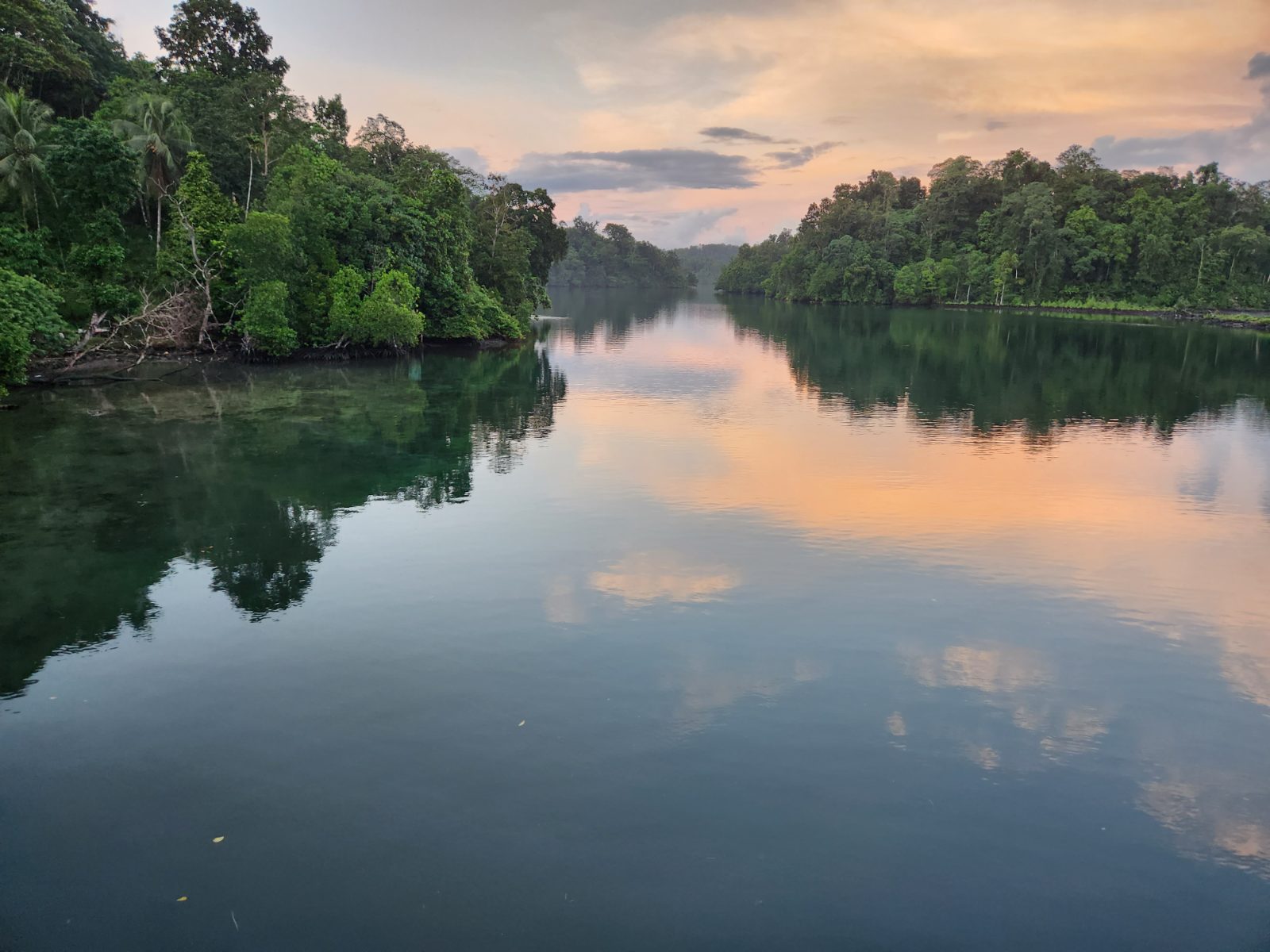 Sheltered waterway at dusk, Manus Province, Papua New Guinea